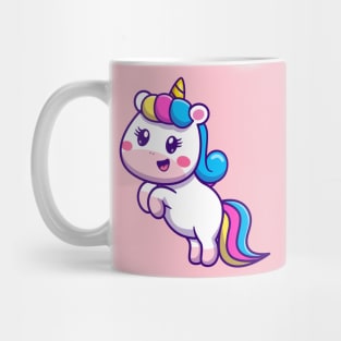 Cute Unicorn Standing Cartoon Mug